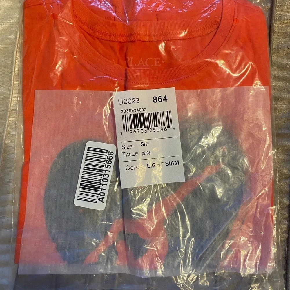 NEW - The Children’s Place Girls Gymnast Graphic Tee - Light Siam Small (5/6)